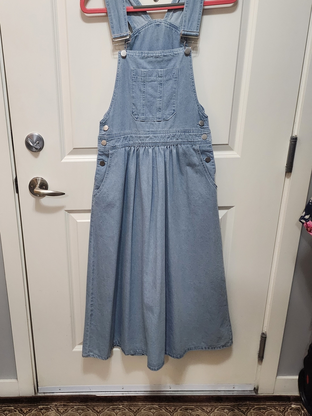 Light Wash Denim Jumper Dress Overall for Women